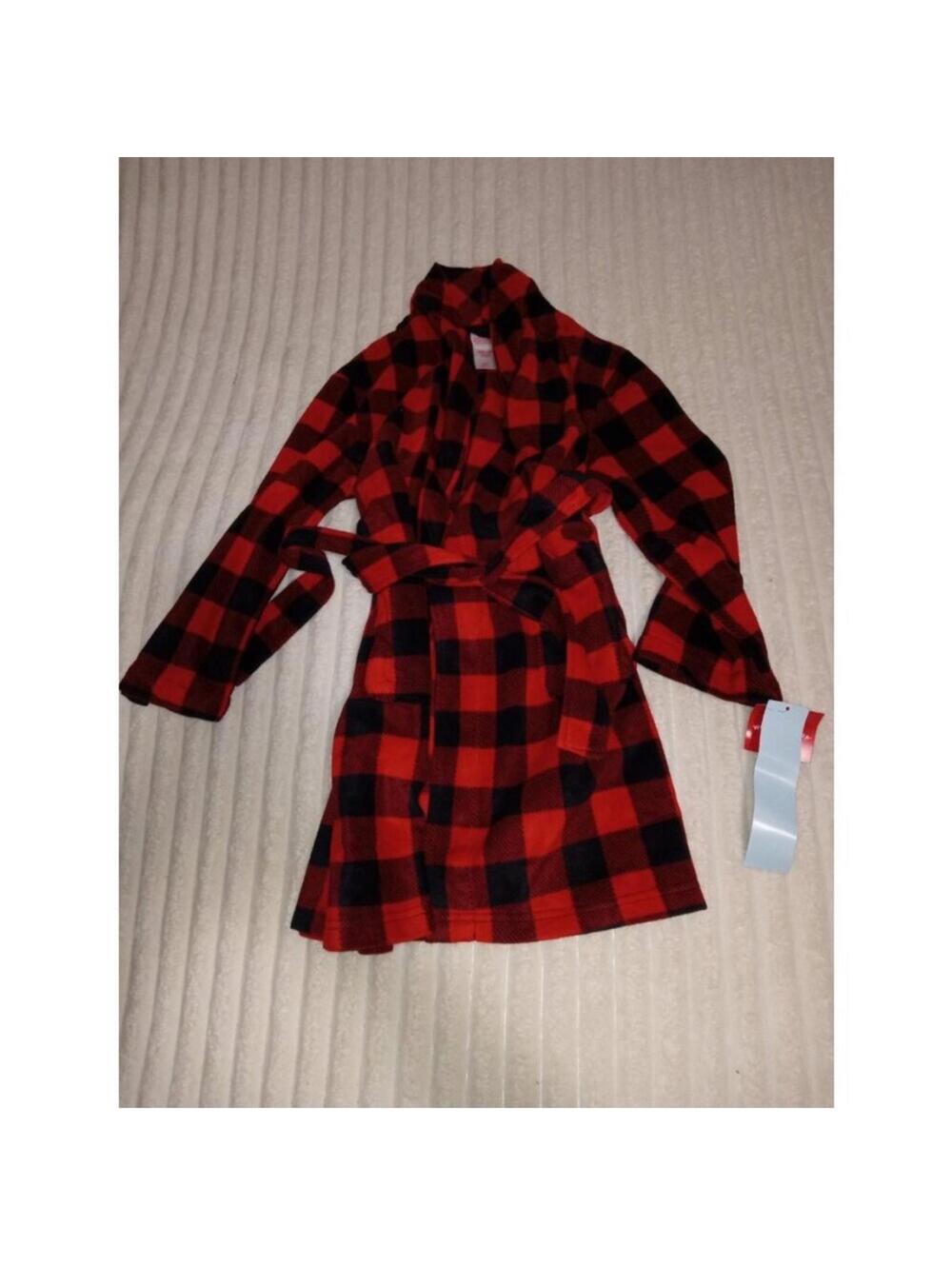 Buffalo Plaid Boys Sleepwear Robe Size Medium 8 New with Tags Wondershop